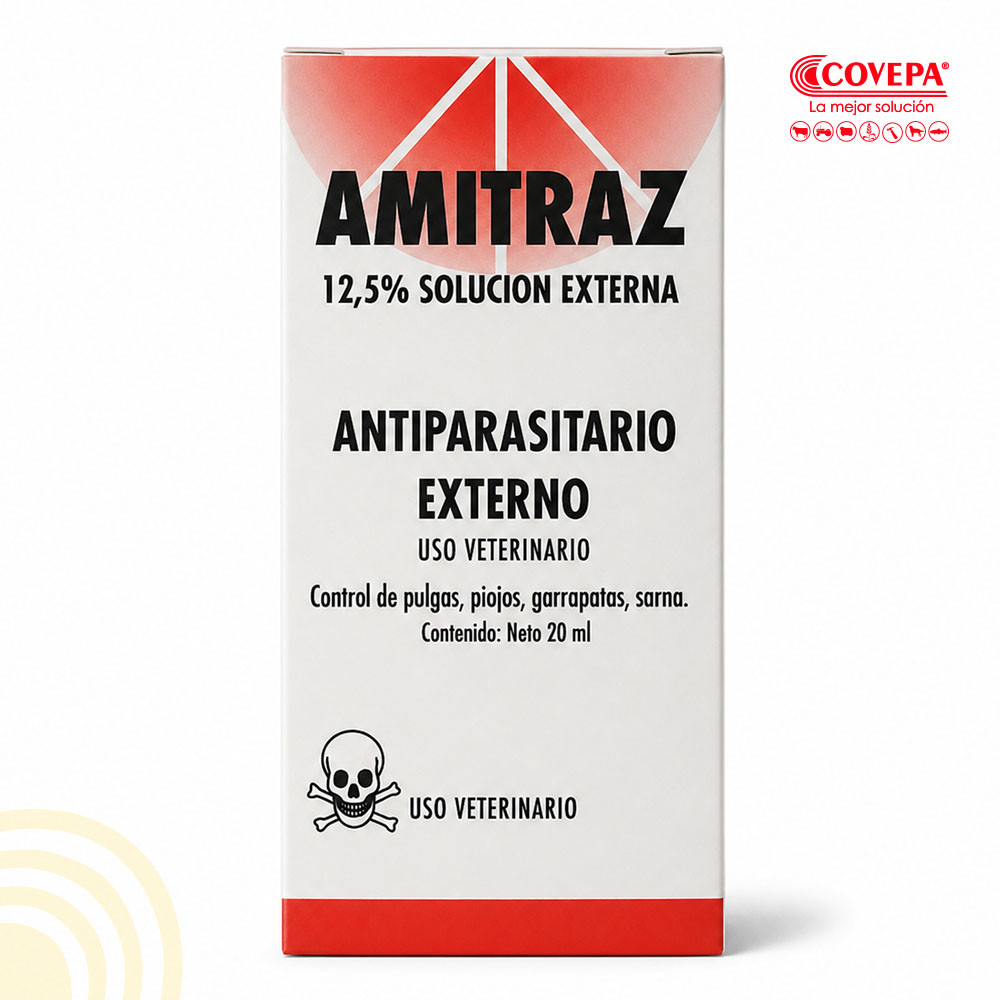 Antiparasitario Perro Amitraz 12,5% para Baño 20ml Uso Externo