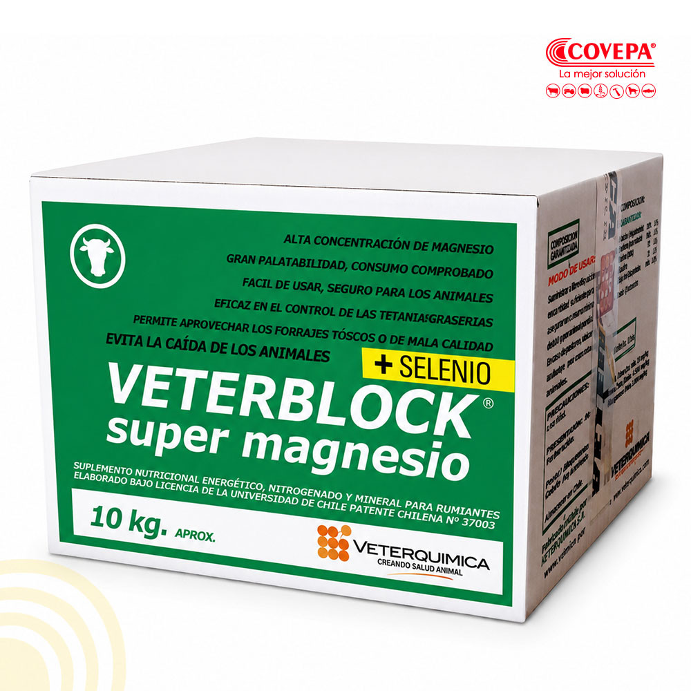 Bloque Mineral Veterblock Magnesio 10kg