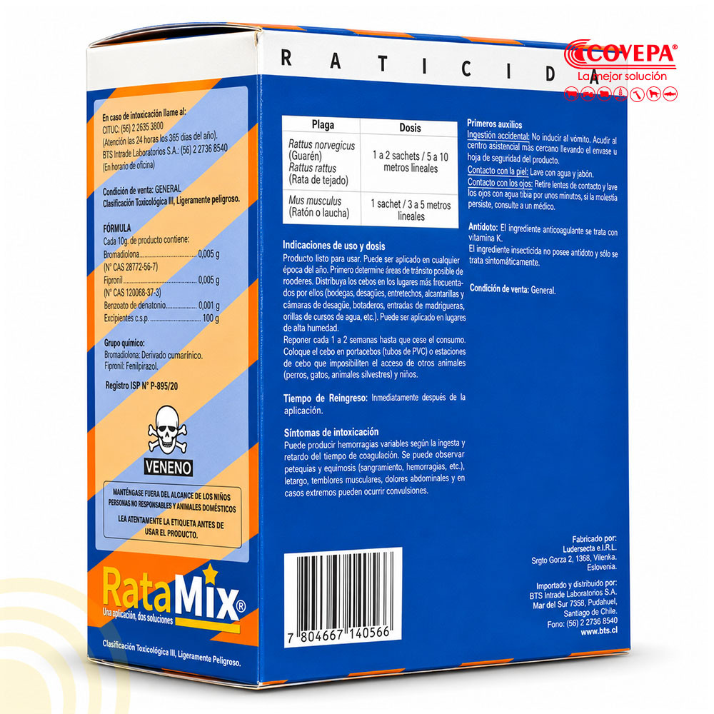Raticida Ratamix Pasta BTS Intrade 500 g