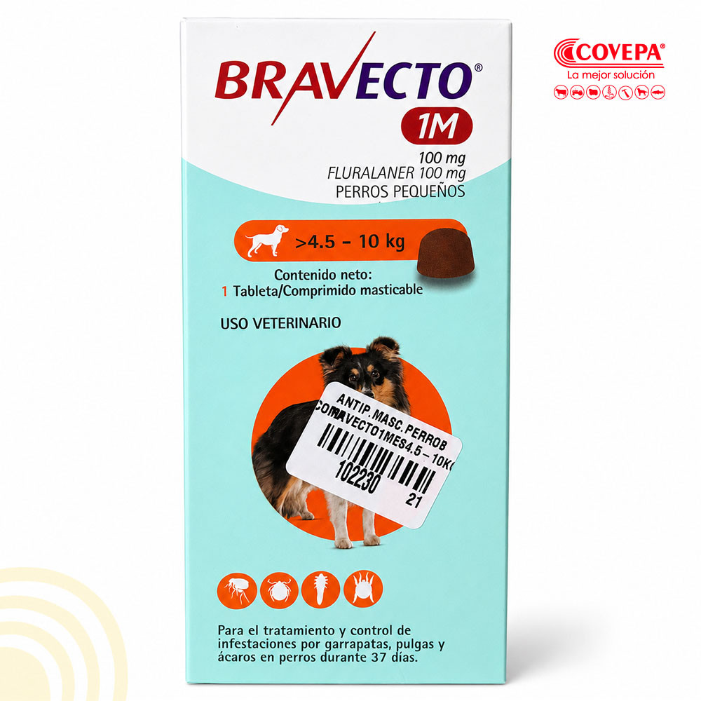 Antiparasitario Bravecto 1 Mes Perro 4,5-10kg Masticable
