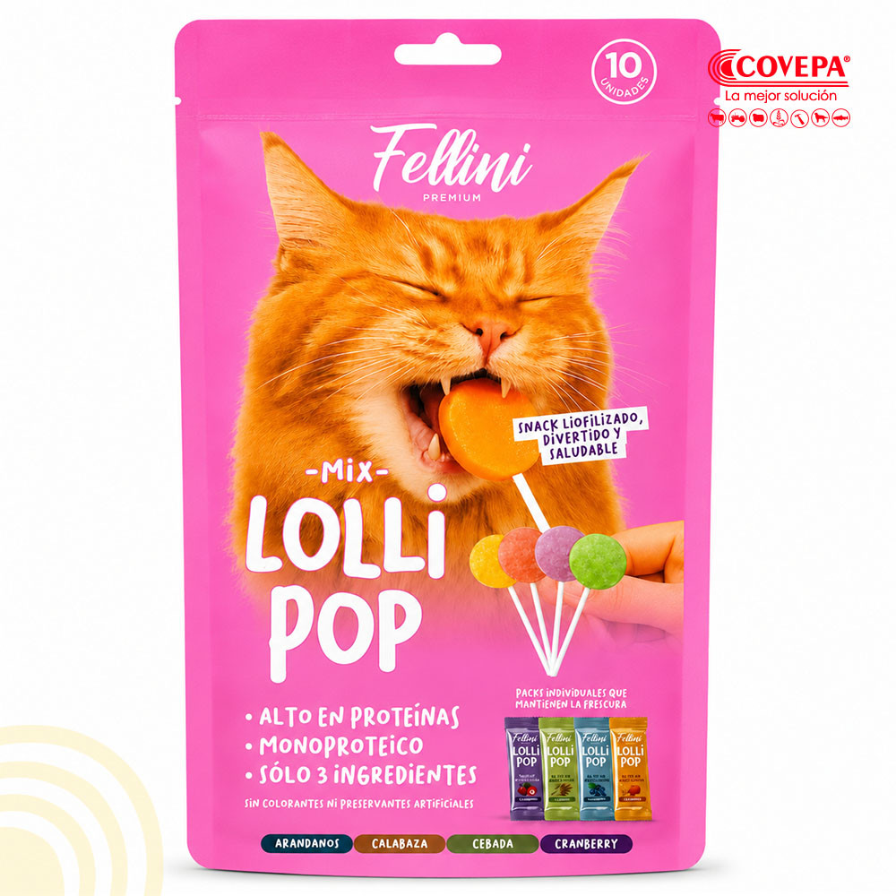 Snack Gato Fellini Lollipop Mix (10u)