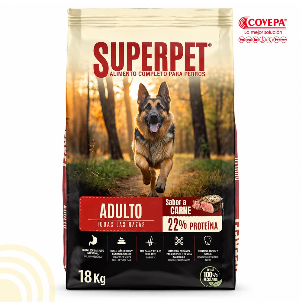 Alimento Perro Superpet Adulto 18kg Carne