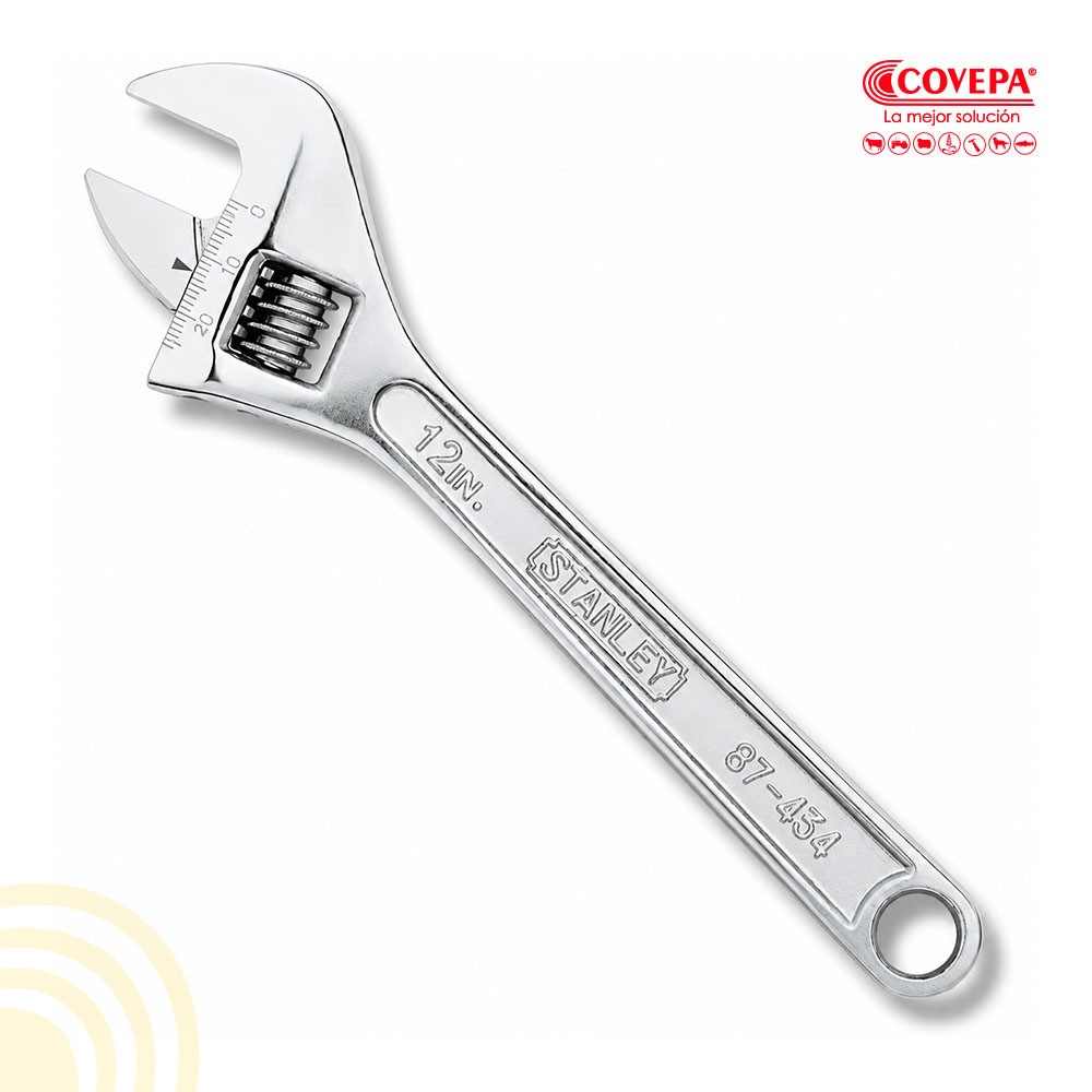 Llave Ajustable Cromada Stanley 12" 87-434