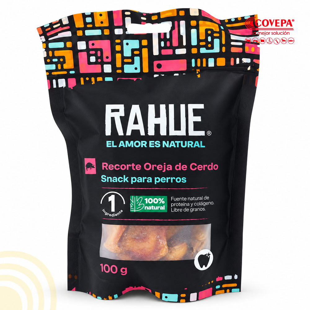 Snack Perro Rahue Recorte de Orejas de Cerdo 100 g
