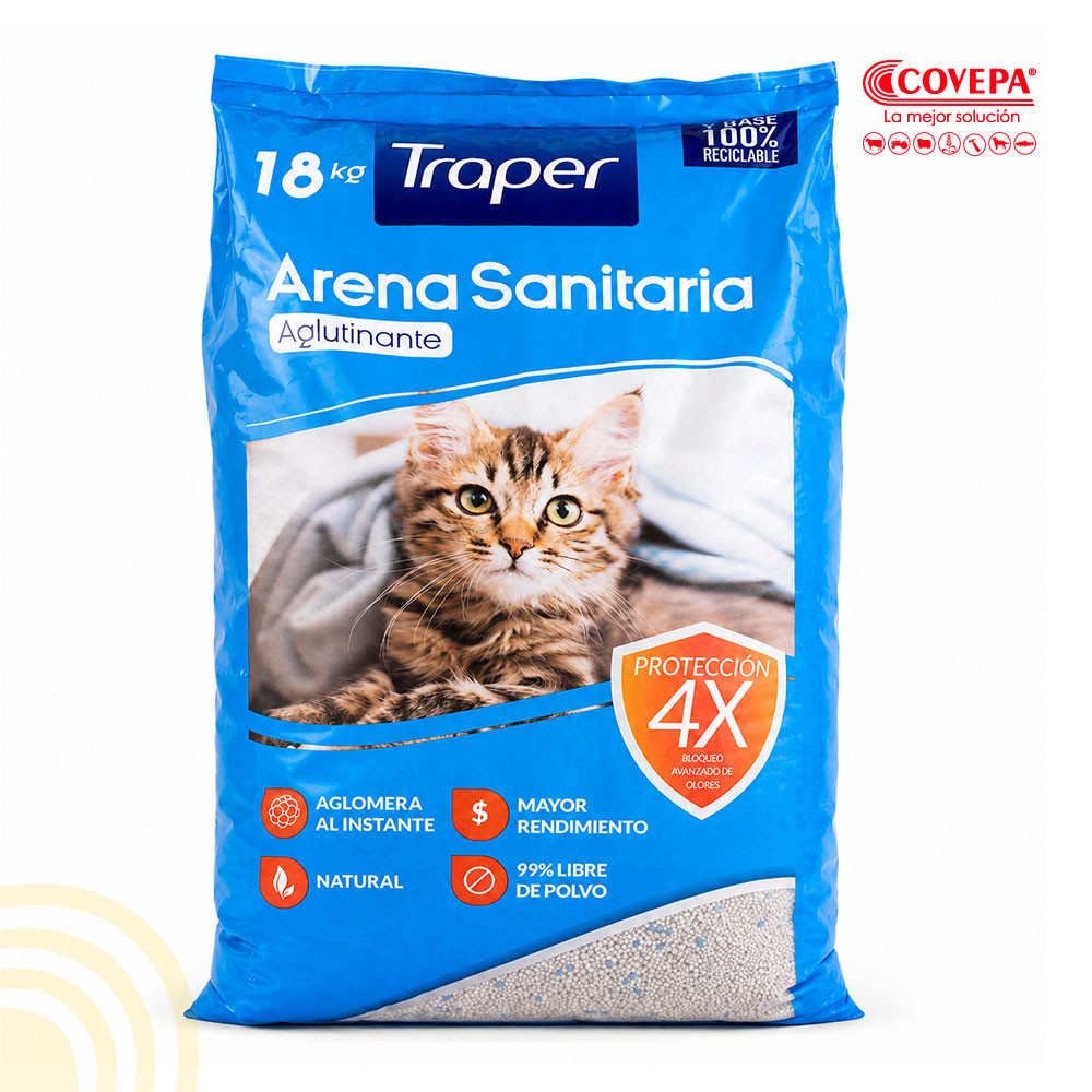Arena para Gatos Traper 18 kg
