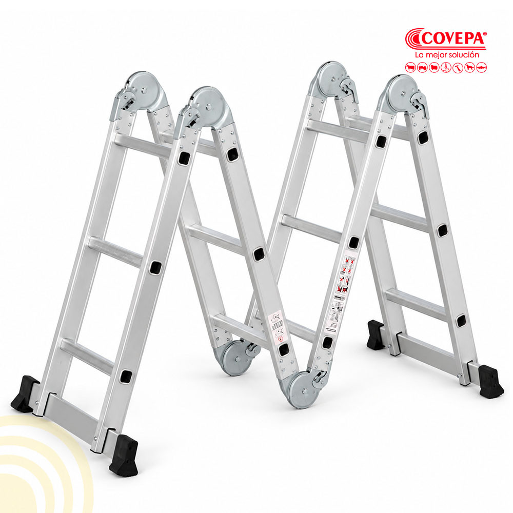 Escalera Articulada de Aluminio 12 Peldaños 150kg