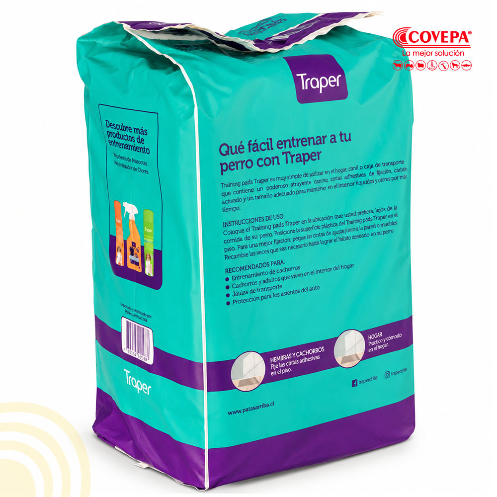Alfombrilla Entrenamiento para Perros con Carbón Activado 90x60 cm x30 Traper