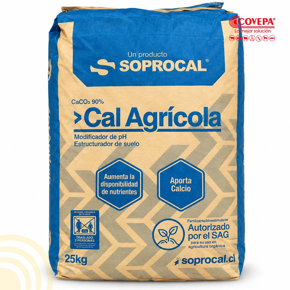Cal Agrícola Carbonato de Calcio Soprocal 25kg