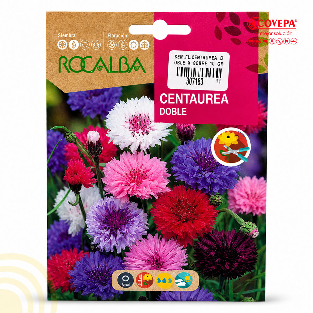 Semilla Flor Centaurea Doble Variada