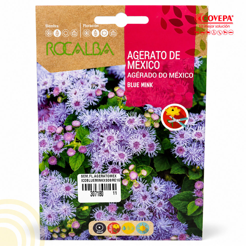 Semilla Flor Agerato de México Blue Mink