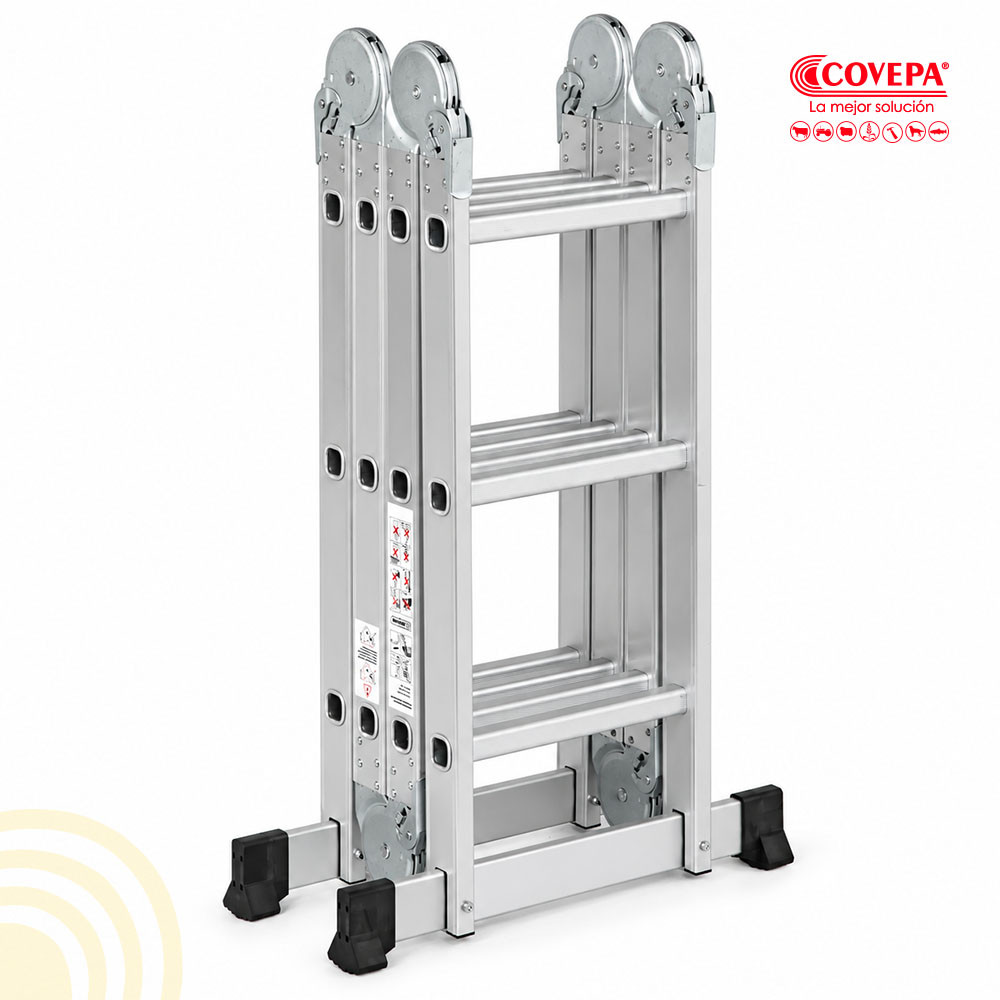 Escalera Articulada de Aluminio 12 Peldaños 150kg