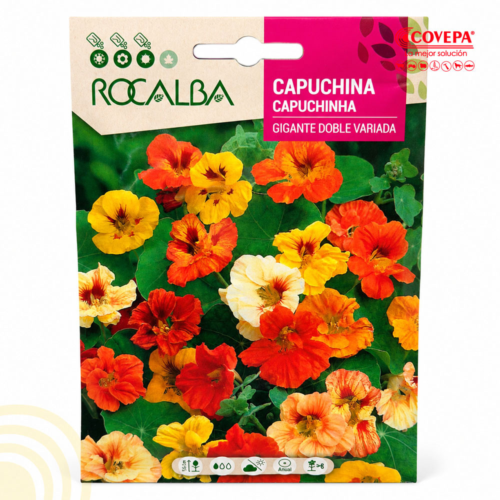 Semilla Flor Capuchina Gigante Doble Variada