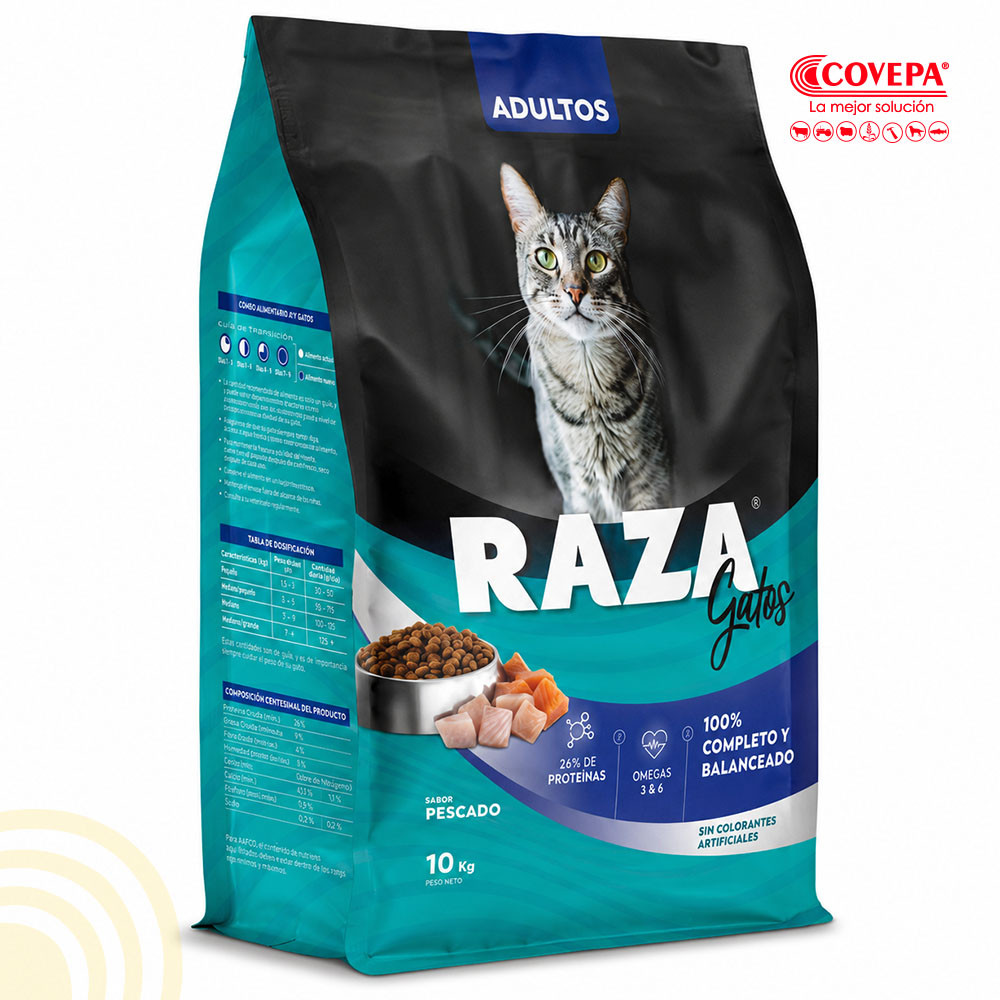 Alimento Gato Raza 10kg Adulto Pescado