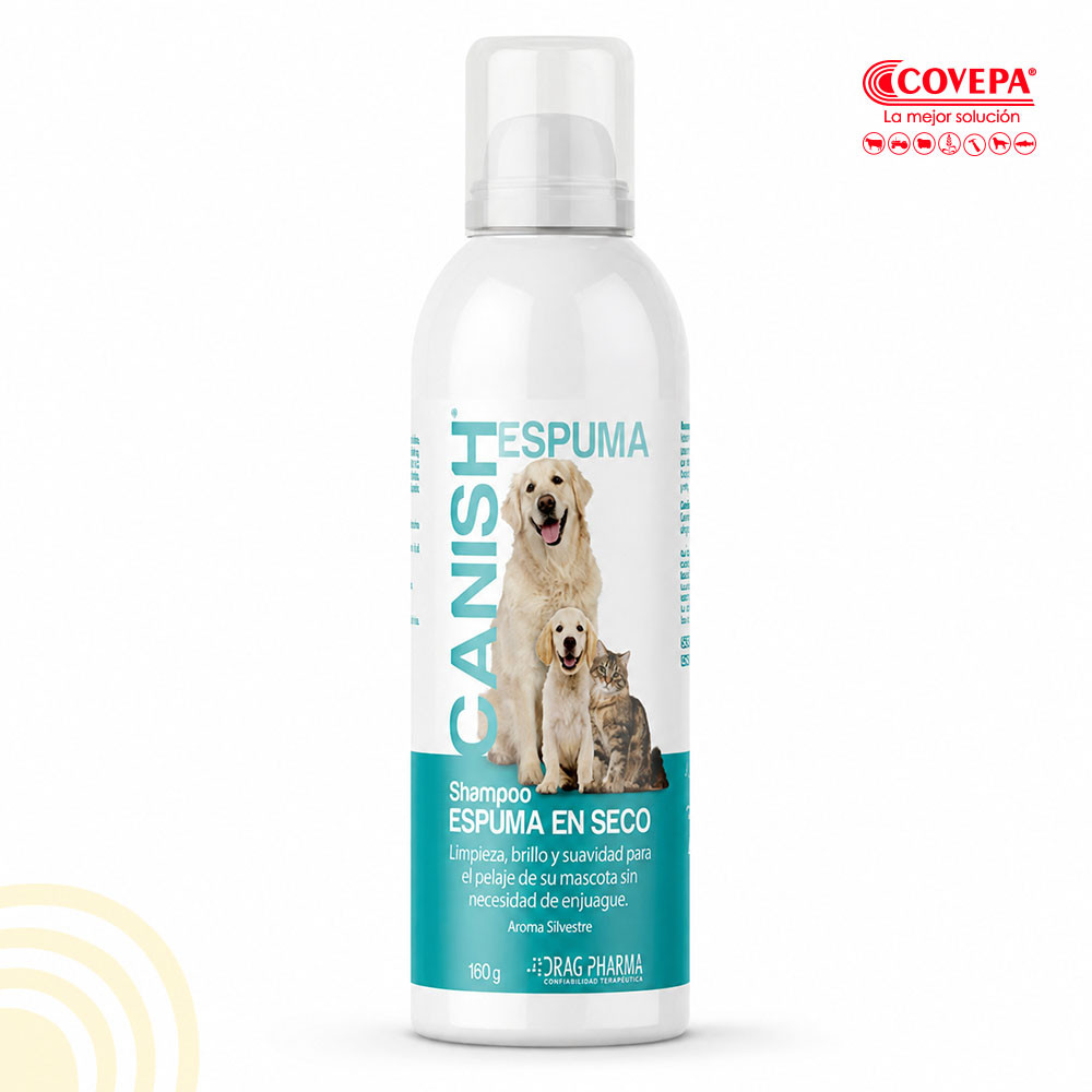 Shampoo Espuma Seca Canish 160 cc