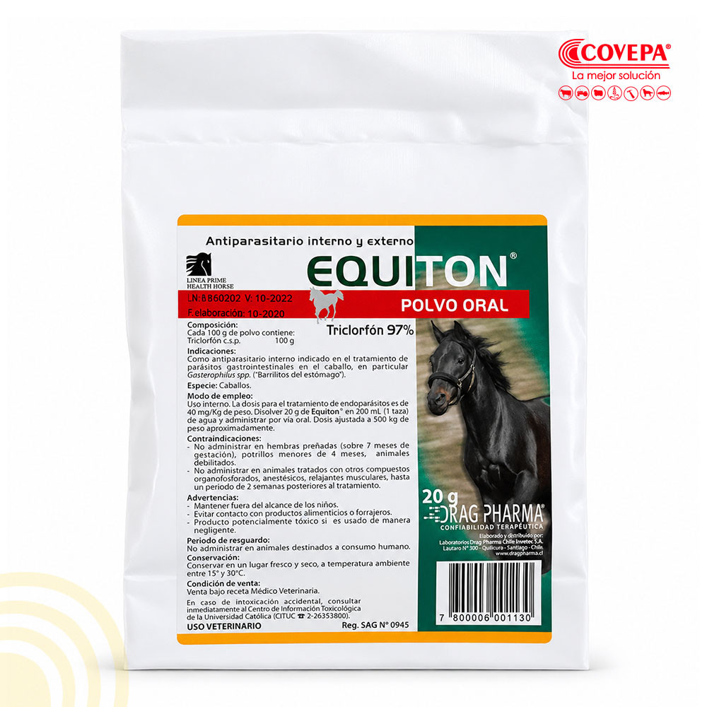 Antiparasitario Equiton Polvo Equino 20 g