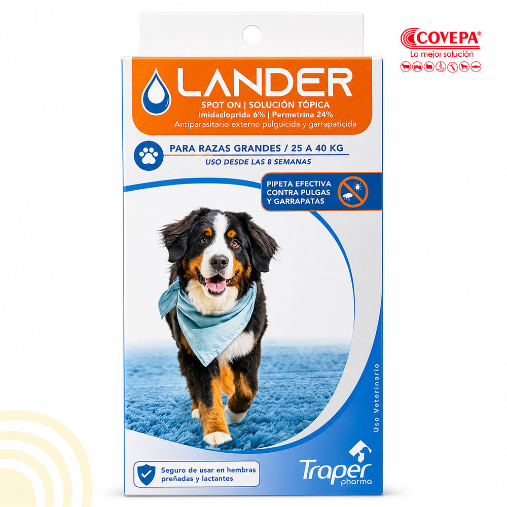 Antiparasitario Lander Perro 25-40kg Pipeta
