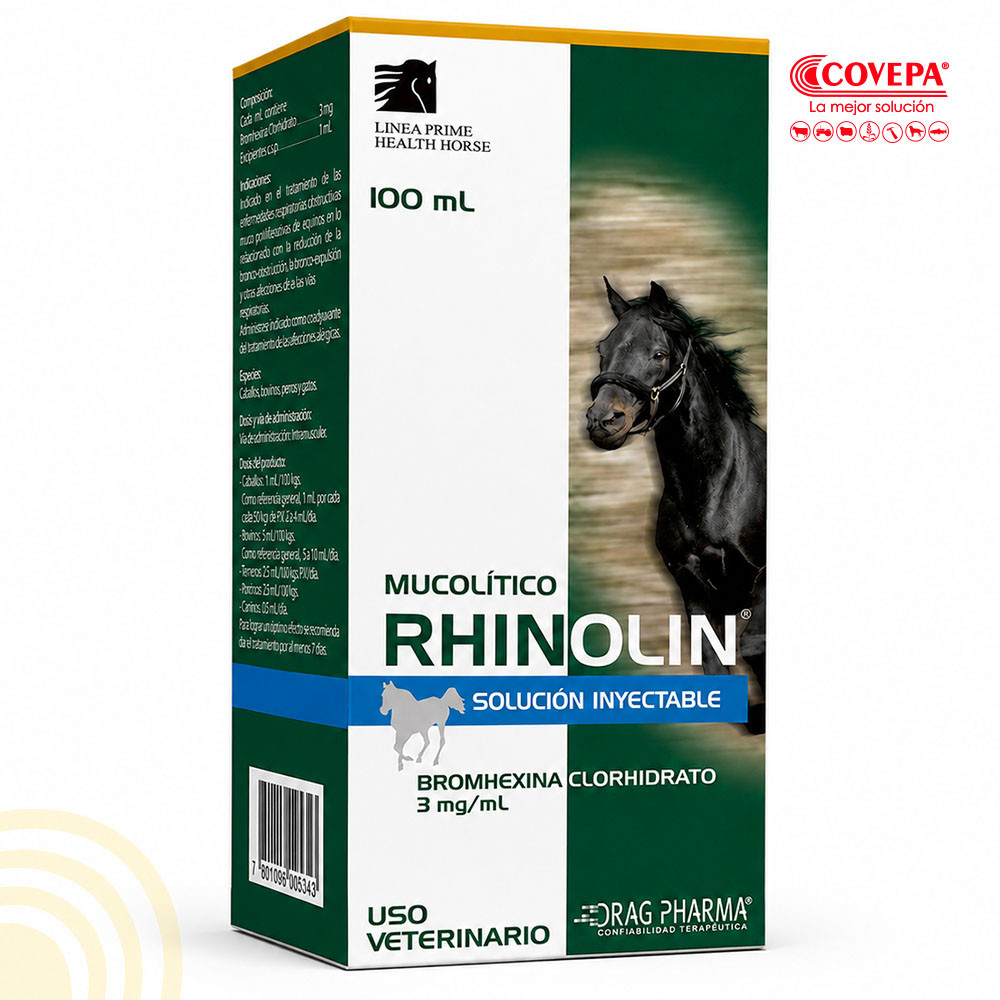 Mucolítico Rhinolin Equino 100ml Inyectable