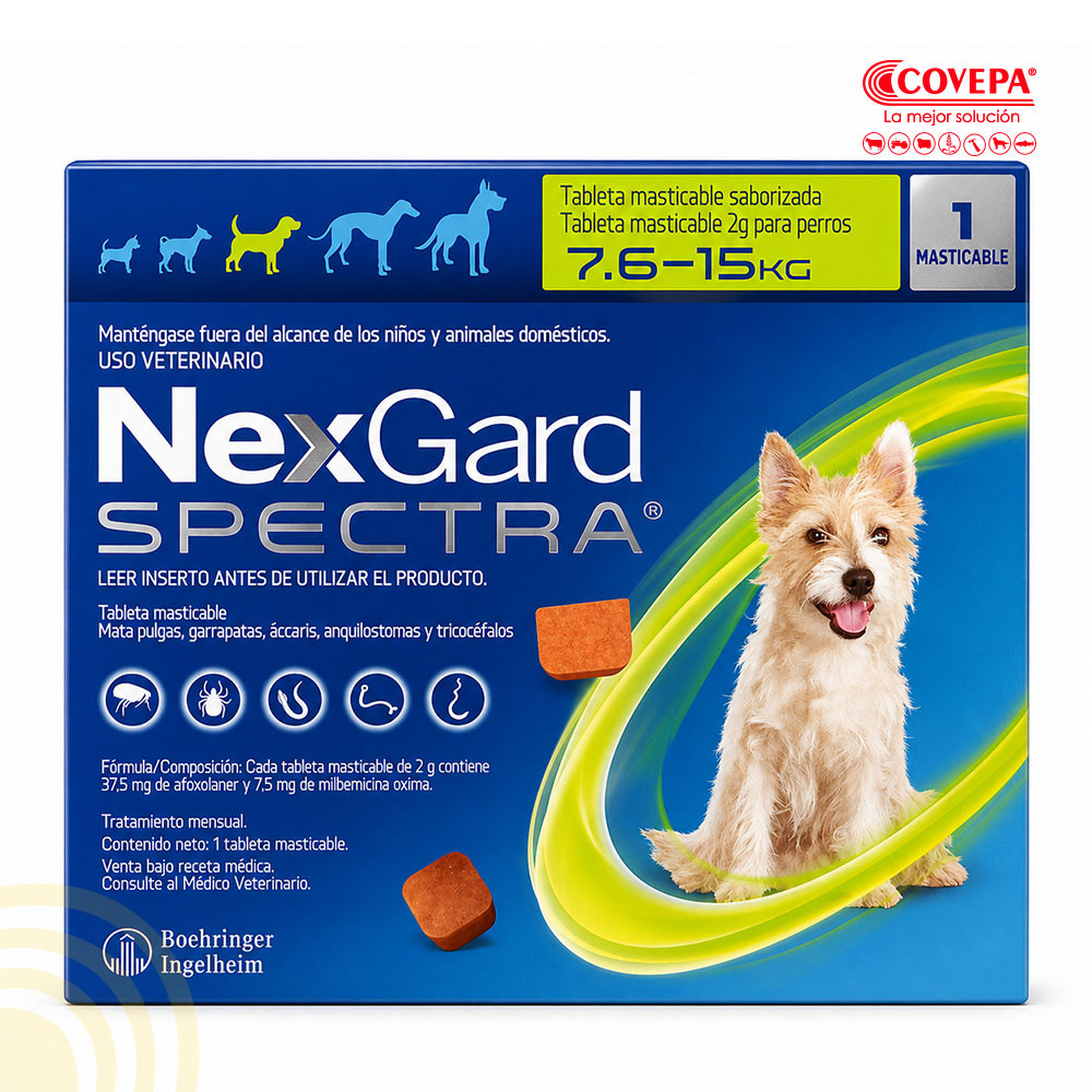 Antiparasitario Perro Nexgard Spectra 7.6-15kg Comprimido
