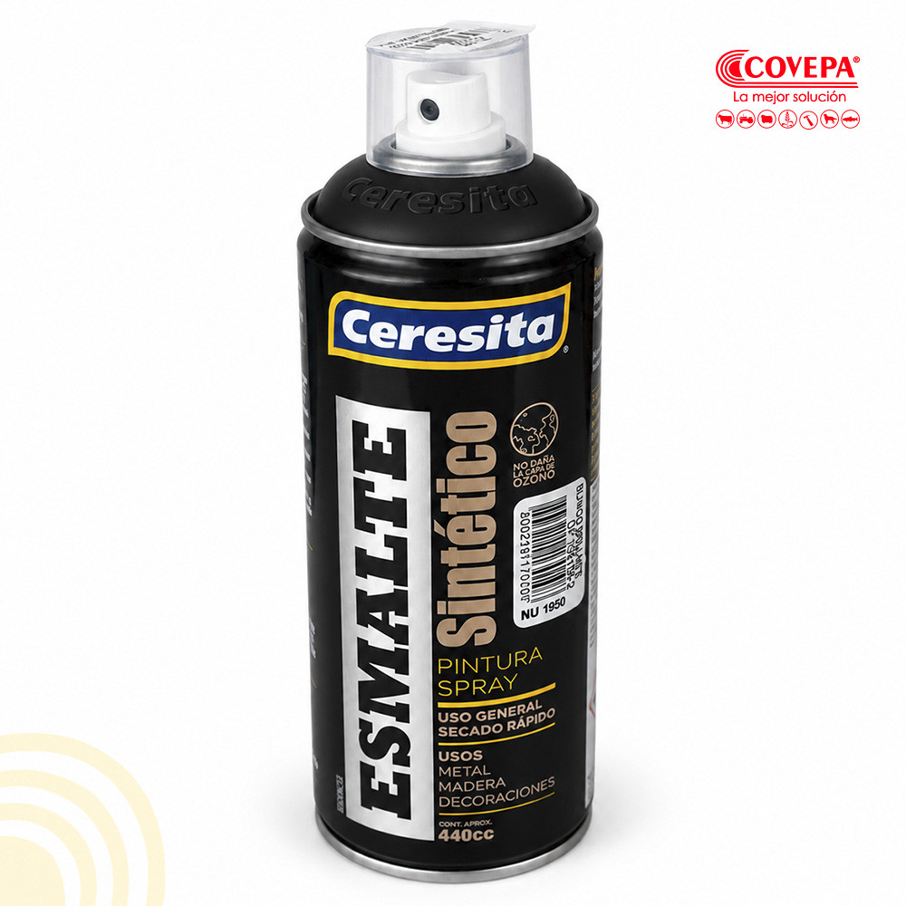 Esmalte en Spray Ceresita 440 cc Negro Brillante