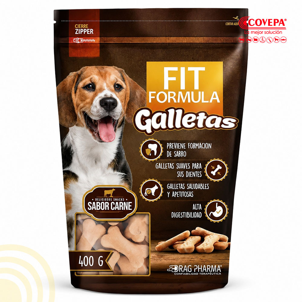 Galletas Perro Fit Formula Adulto 400g Carne