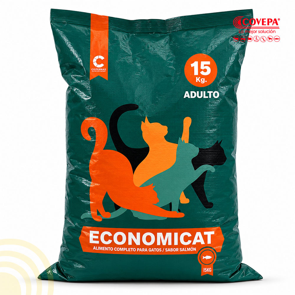 Alimento Gato Economicat 15kg Salmón