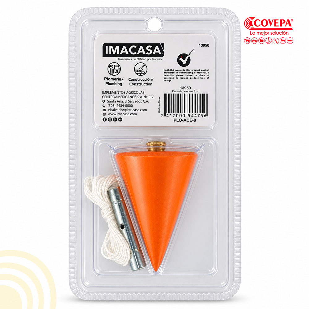 Plomada de Acero 8 oz Imacasa
