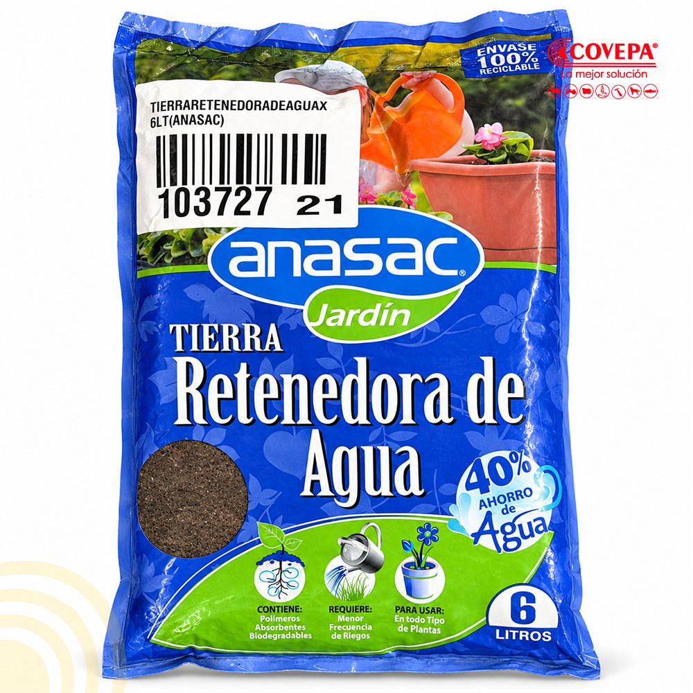 Tierra Retenedora de Agua 6 L Anasac