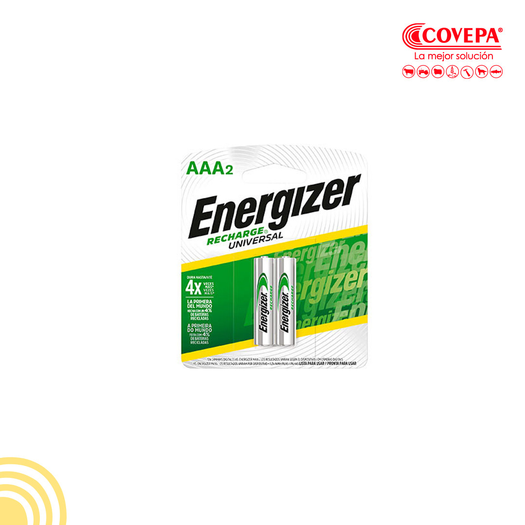 Pilas Recargables AAA Energizer (Pack 2 Unid)