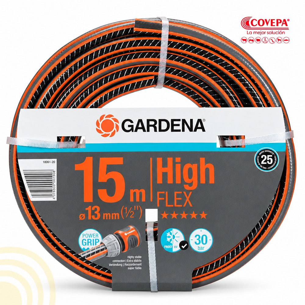 Manguera de Jardín Gardena Comfort HighFLEX 1/2" x 15 m