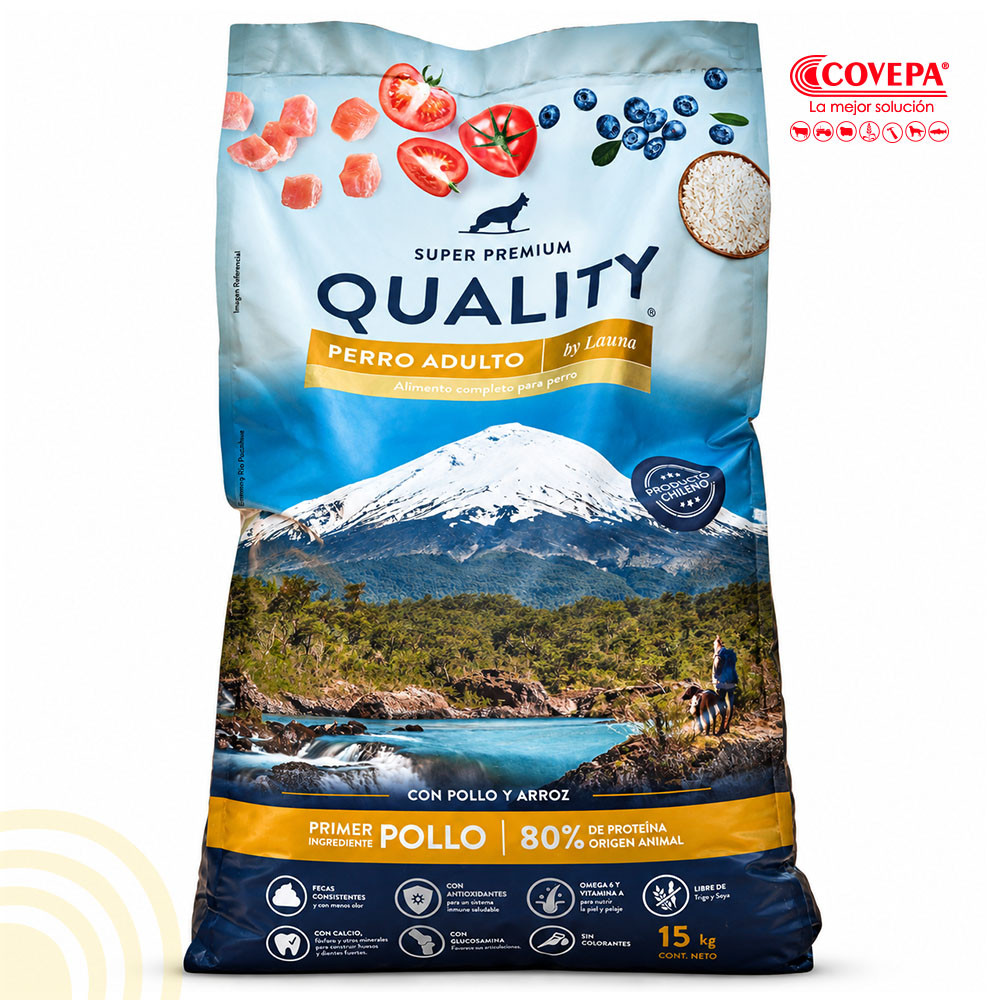 Alimento Perro Quality 15kg Adulto Pollo