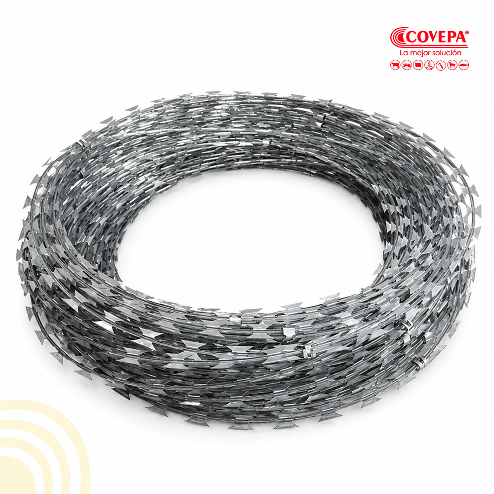 Alambre Concertina Galvanizado 450×2,5mm 10mt