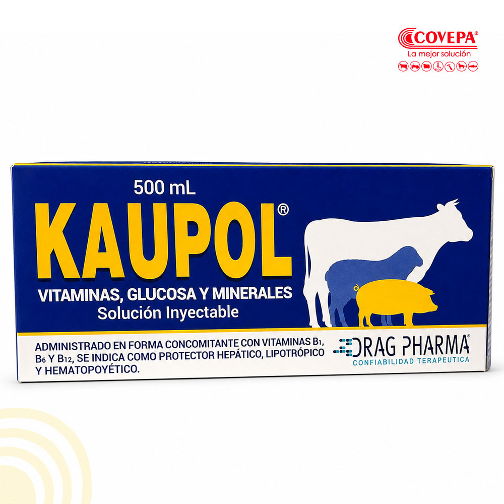 Kaupol Solución Vitamínica Rehidratante Bovino 500ml
