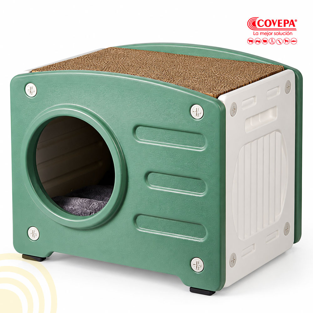 Casa para Gato con Rascador 56x42cm