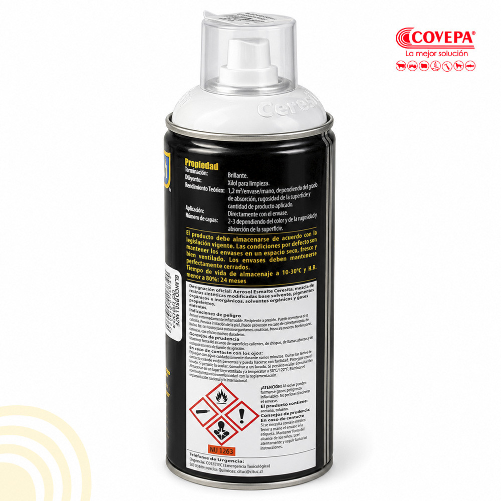 Esmalte en Spray Ceresita 440 cc Blanco Brillante