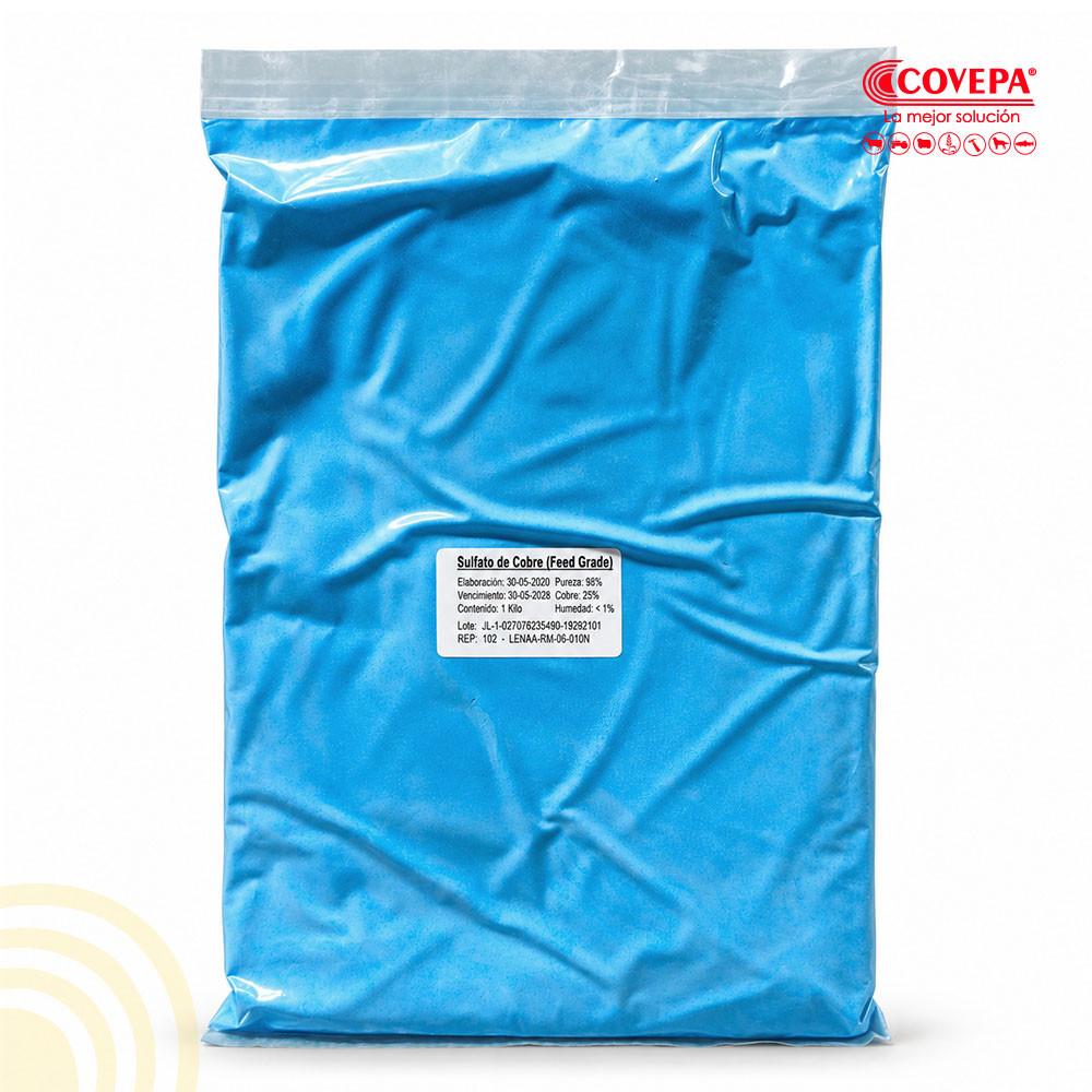 Sulfato de Cobre 1kg Grado Alimenticio