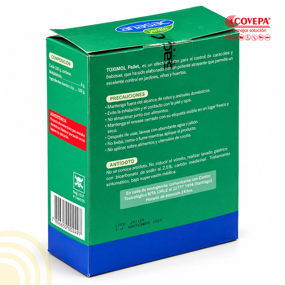 Cebo Caracoles Babosas Toximol Pellet 1kg