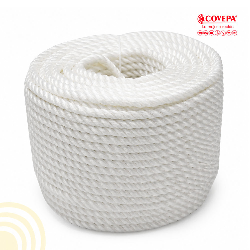 Cordel Perlón Blanco Cuerda 10mm (por metro)