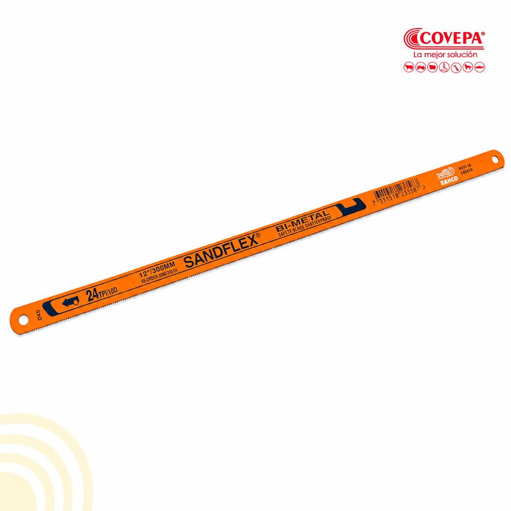 Hoja de Sierra Bahco 300 mm 24 Dientes Sandflex