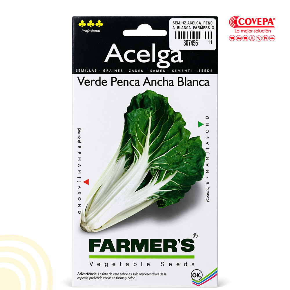 Semilla Hortaliza Acelga Penca Blanca Farmers 10gr