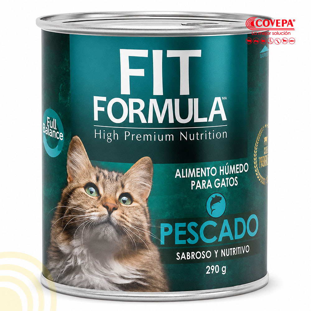 Snack Gato Adulto 290g Fit Formula Lata Pescado