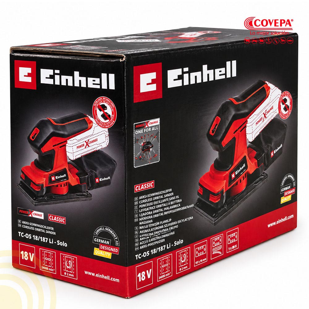 Lijadora Orbital Inalámbrica Einhell TC-OS 18/187 Li Solo