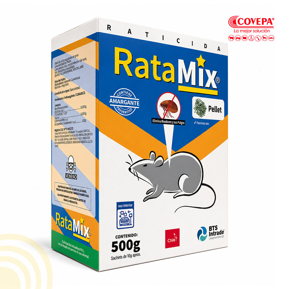 RATICIDA RATAMIX PELLET X 500 G