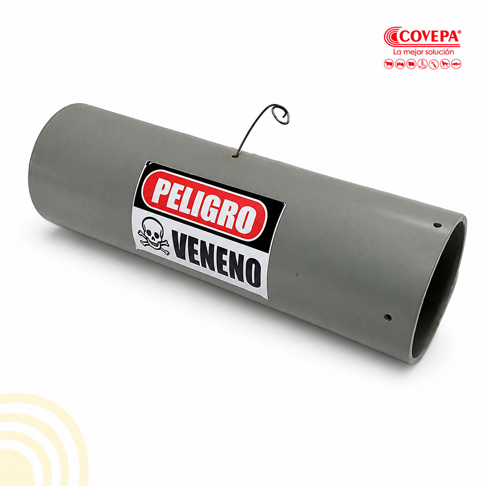 Tubo Cebadero PVC 30cm Veneno Ratones