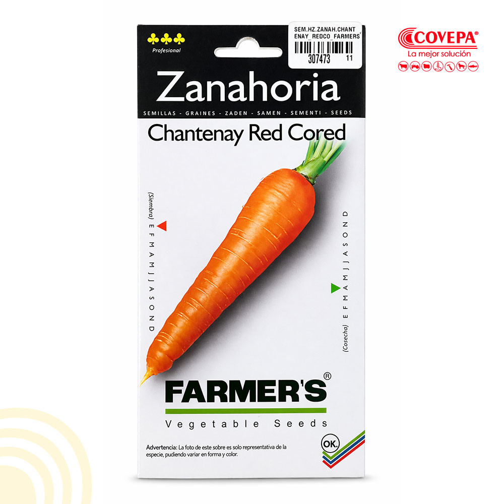Semilla Hortaliza Zanahoria Chantenay Red Cored Farmers 10gr