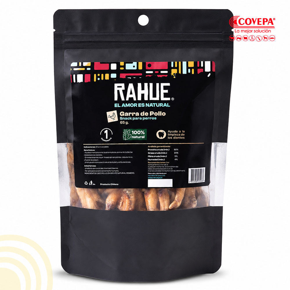 Snack Perro Rahue Garra de Pollo Bolsa 65g