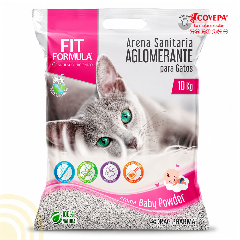 Arena Sanitaria Fit Formula 10kg Aglomerante Baby Powder