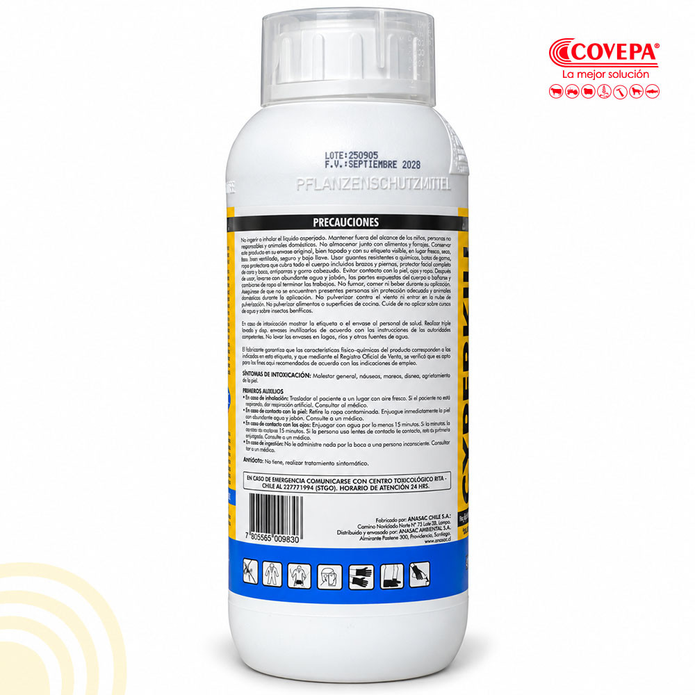 Insecticida Cyperkill 25 EC Anasac 1lt