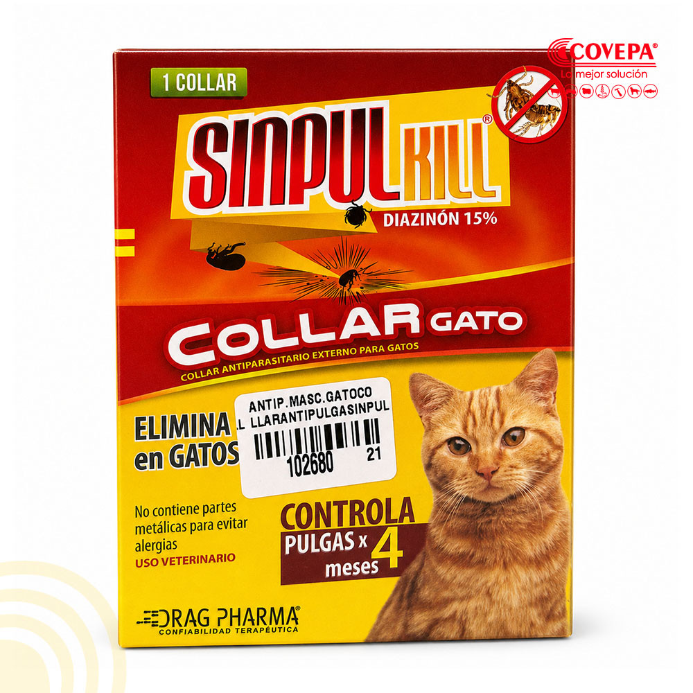 Collar Antipulgas Sinpulkill para Gatos