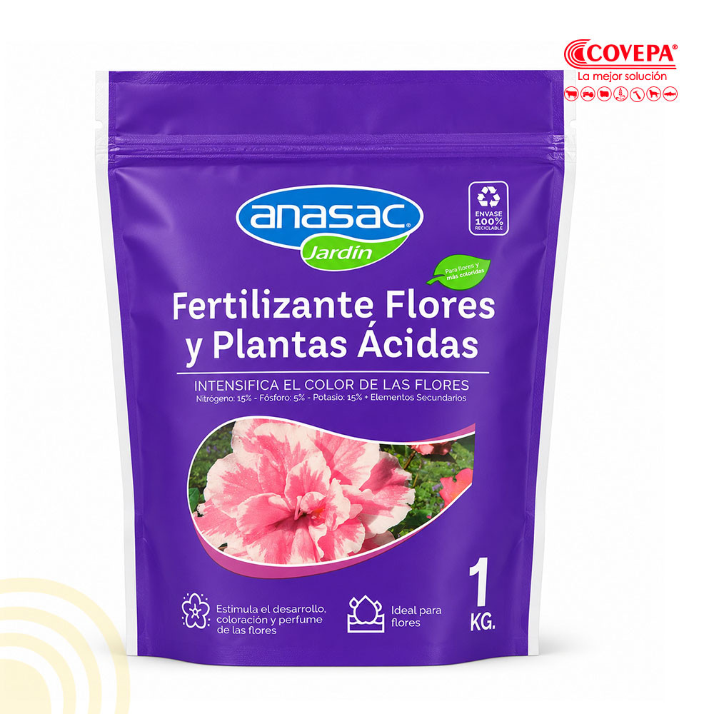 Fertilizante Flores y Plantas Ácidas 1kg NPK Anasac