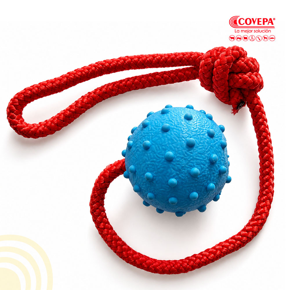 Pelota de Goma con Cuerda para Perros